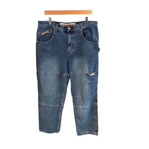 Brooklyn Xpress Carpenter Jeans W38 XL34 Men's Denim Pants 100% Cotton Blue